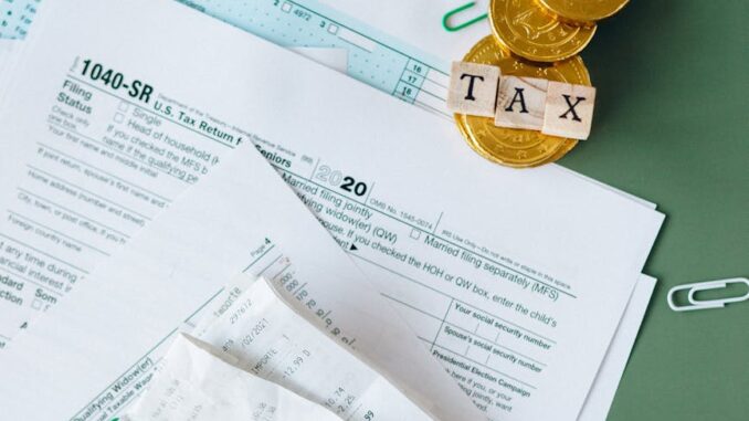 tax documents on the table